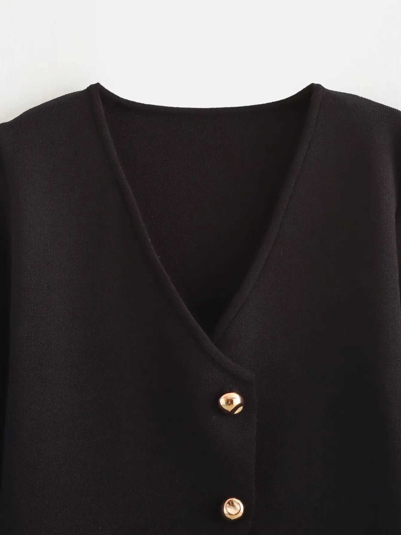 FallWinter 2025 New Arrival Womens SolidColor Asymmetric Knit Cardigan VNe LongSve Knit Jaet W251014