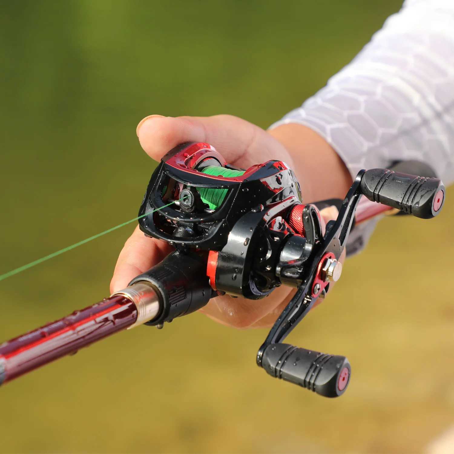Sougayilang Baitcasting Fishing Rod and Reel Set 18m 21m 24m Caon Ultralight Fishing Rod and Fishing Reel for Bass Fishing Y251014