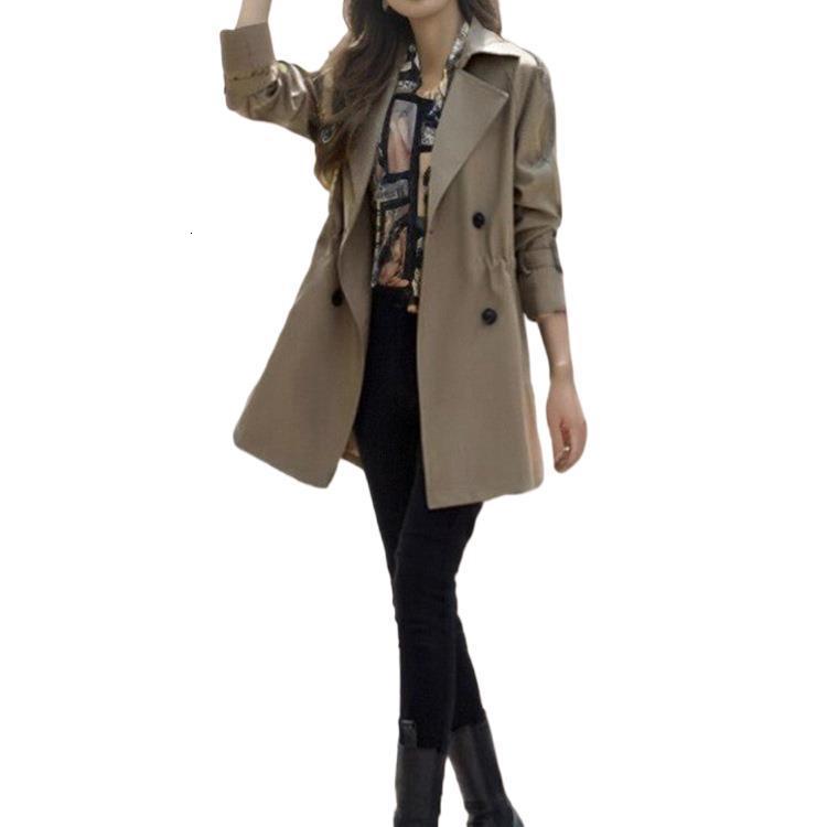 Windbreaker Womens MidLength Petite 2025 Spring Autumn New British Style Coat Fashionable and Stylish 240820