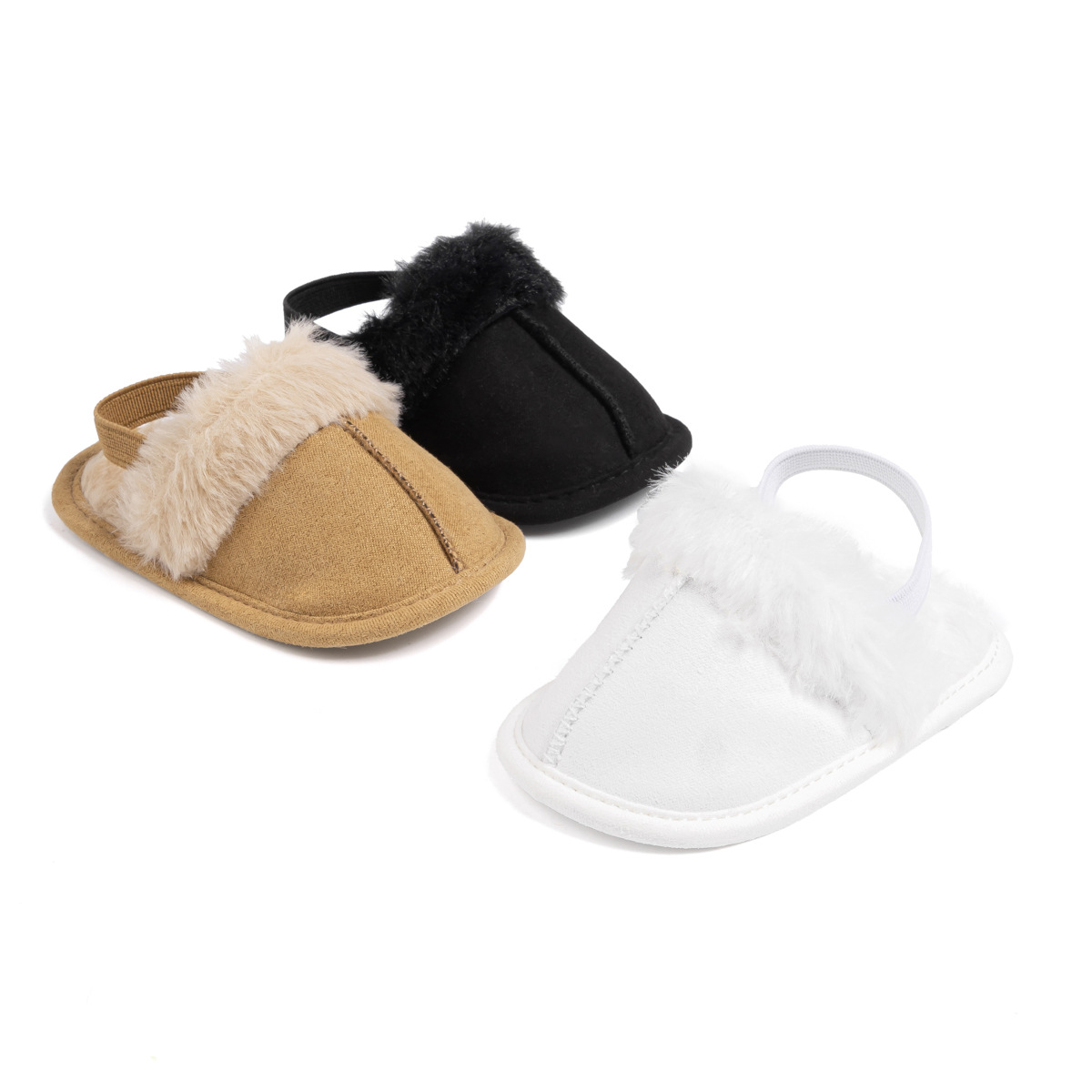 Newborn Winter Slippers Infant Fluffy Baby Newborn Sandals Plush Warm Soft Non-slip Cutefeet Sole First Walker Cribs Shoes 0-18M K01077