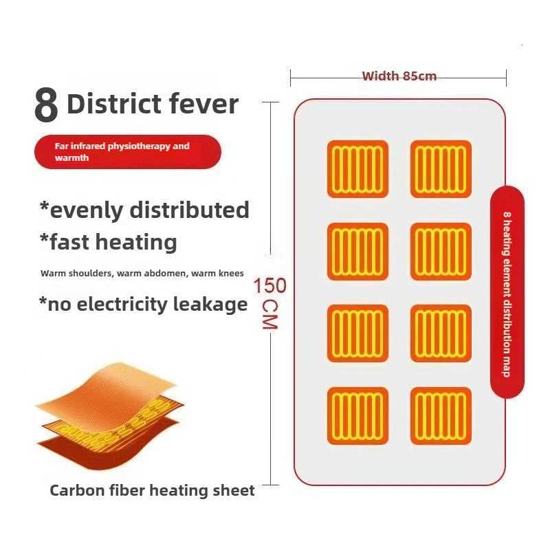 Wearable Electric Heating Blanket Shawl 3 Heat Levels USB Powered Coral Velvet 8 Zone Fast Warming Throw for Home Office Y251014