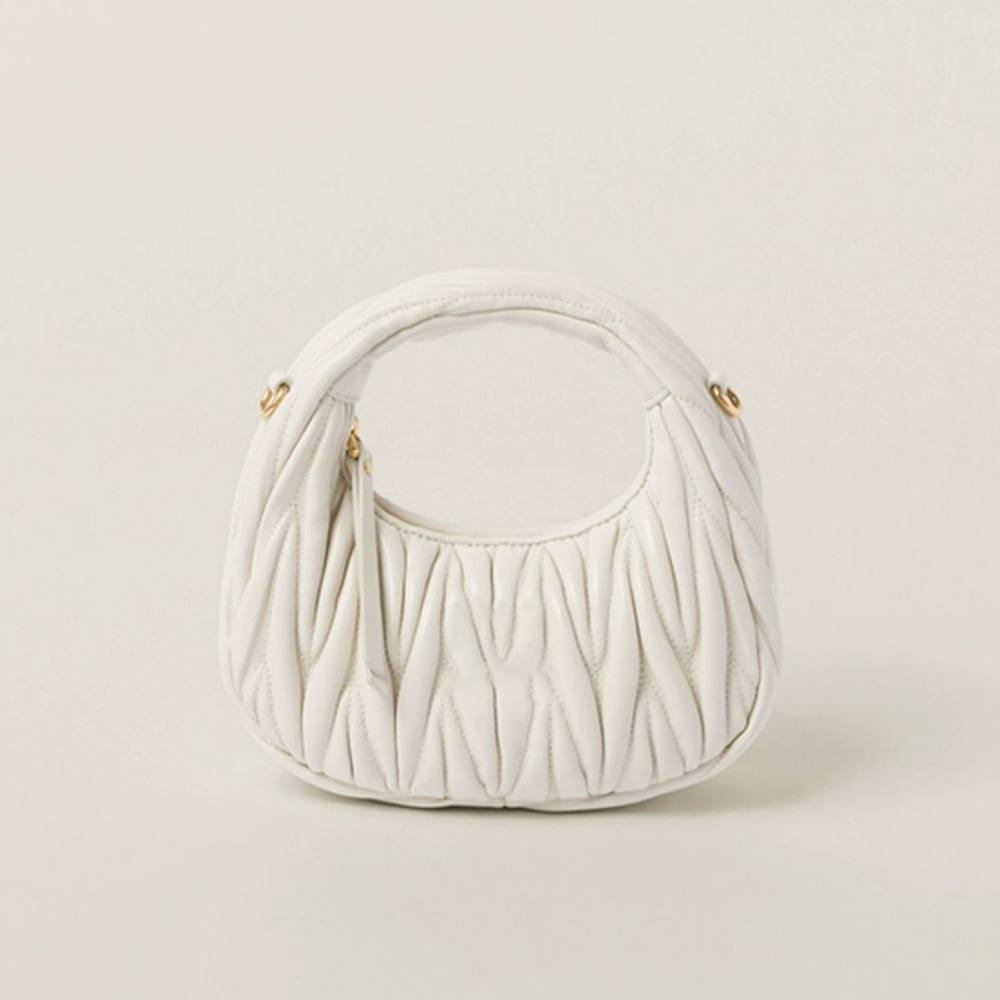 Woman Elegance and popular Pleated Top-handle Crossbody Bag H