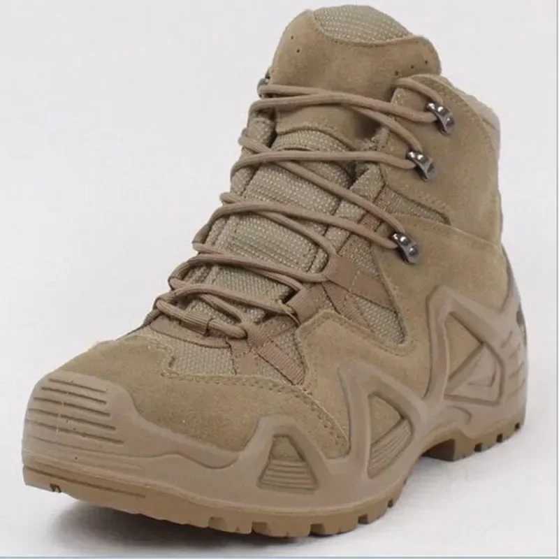 Outdoor Hiking Boots Mens Lace Up Breathable Training Tactical Hiking Desert Boots Plus Size Shoes Botas Militares Masculinas C251014