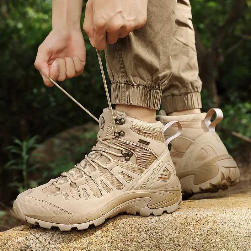 Hiking Shoes for Mens Boots New Platform Athletic Boots Outdoor Waterproof Casual Sneakers Working Men Ankle Boots C251014