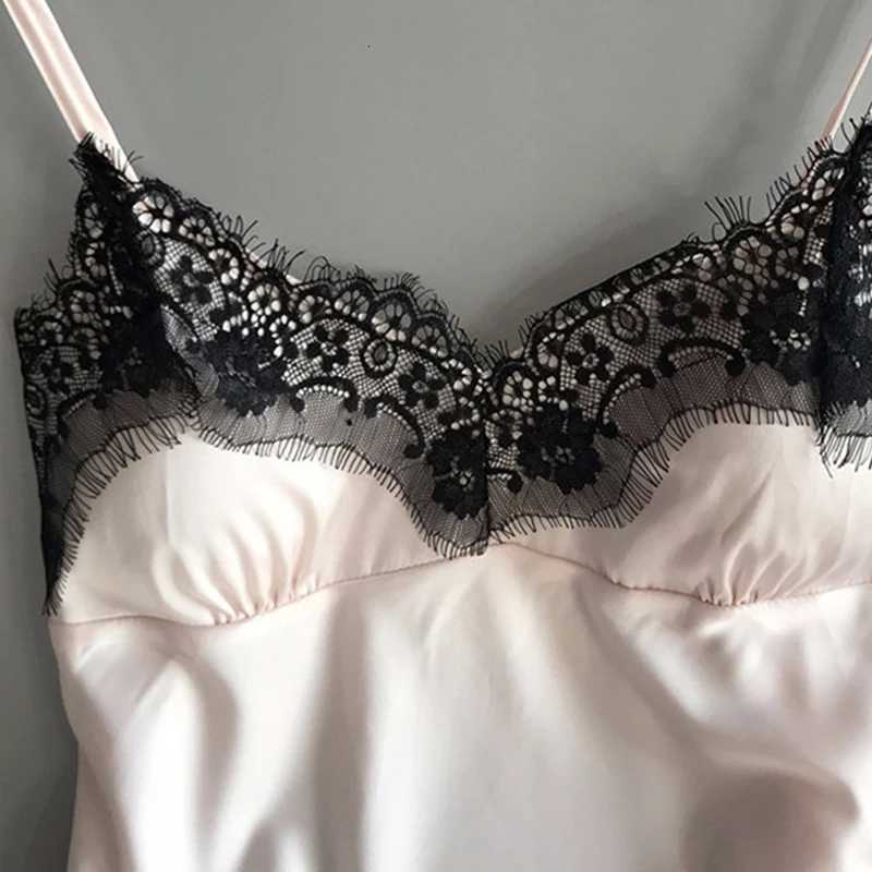 Women Pajama Suit Fashion VNeck Stretch Satin Babydoll Lace Sexy Lingerie Bowknot Pyjamas Sleep Shorts Set Sleepwear NewT251014