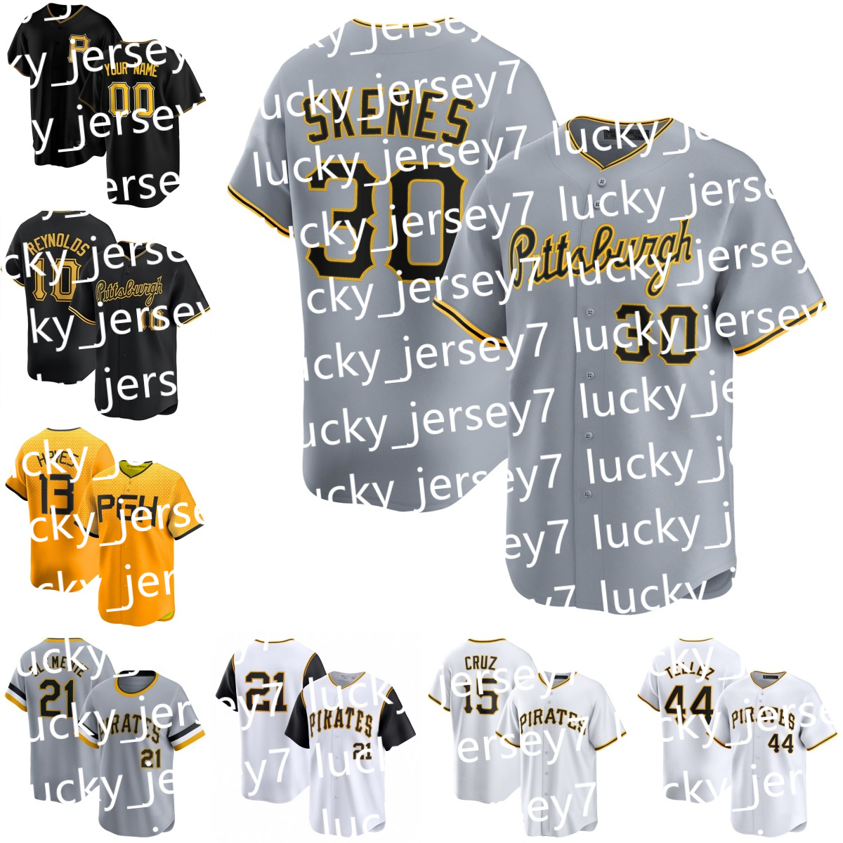 2025 MLB Jersey Pirates Baseball Willie Stargell Roberto Clemente Paul Skenes Oneil Cruz Mitch Keller Bryan Reynolds Ke'Bryan Hayes Andrew Ji-Hwan Bae Jack Suwinski