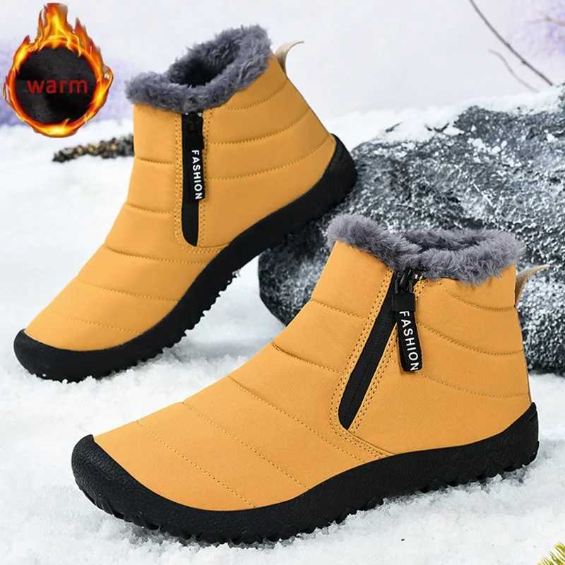 Winter Outdoor Snow Boots Hiking Shoes Mens Ski Shoes HighTop Cotton Shoes ColdProof Outdoor Sneakers Waterproof Nonslip C251014