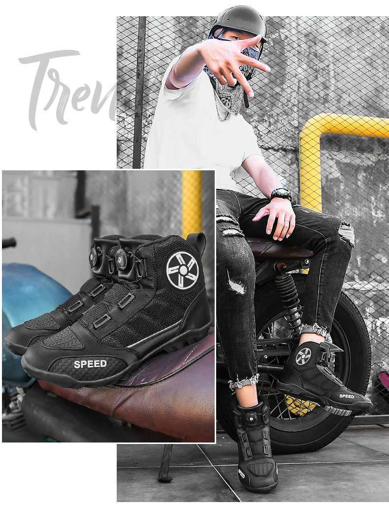 Motorcycle Boots Men Motor Motorbike Riding Shoes Antifall Motorcycle Shoes Motocross OffRoad Racing Boots C251014