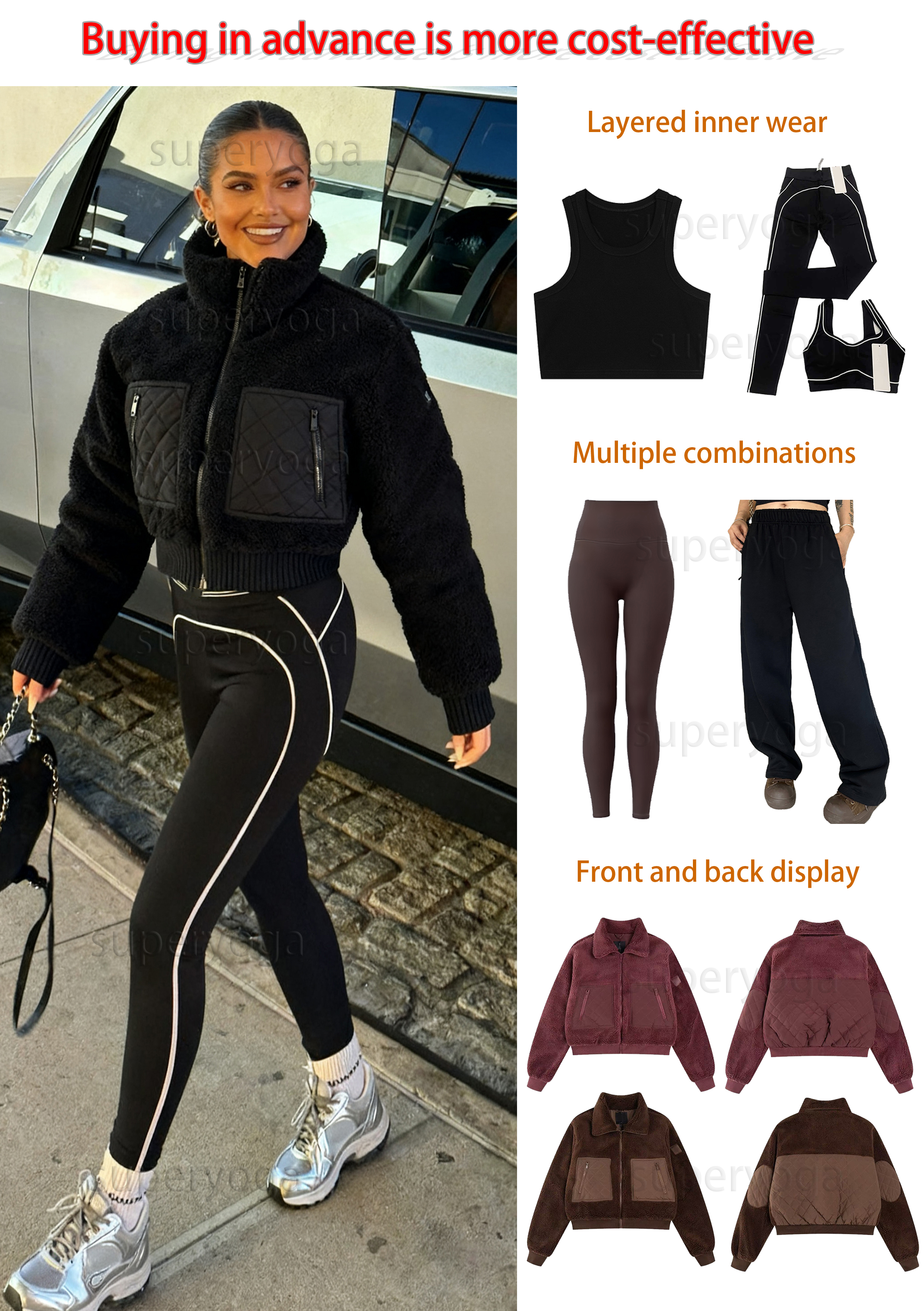 Full Series Women Clothes fleece lined jackets sweatshirts sports pants layered with vests yoga sets all sizes loose casual sportswear aloliness women clothes