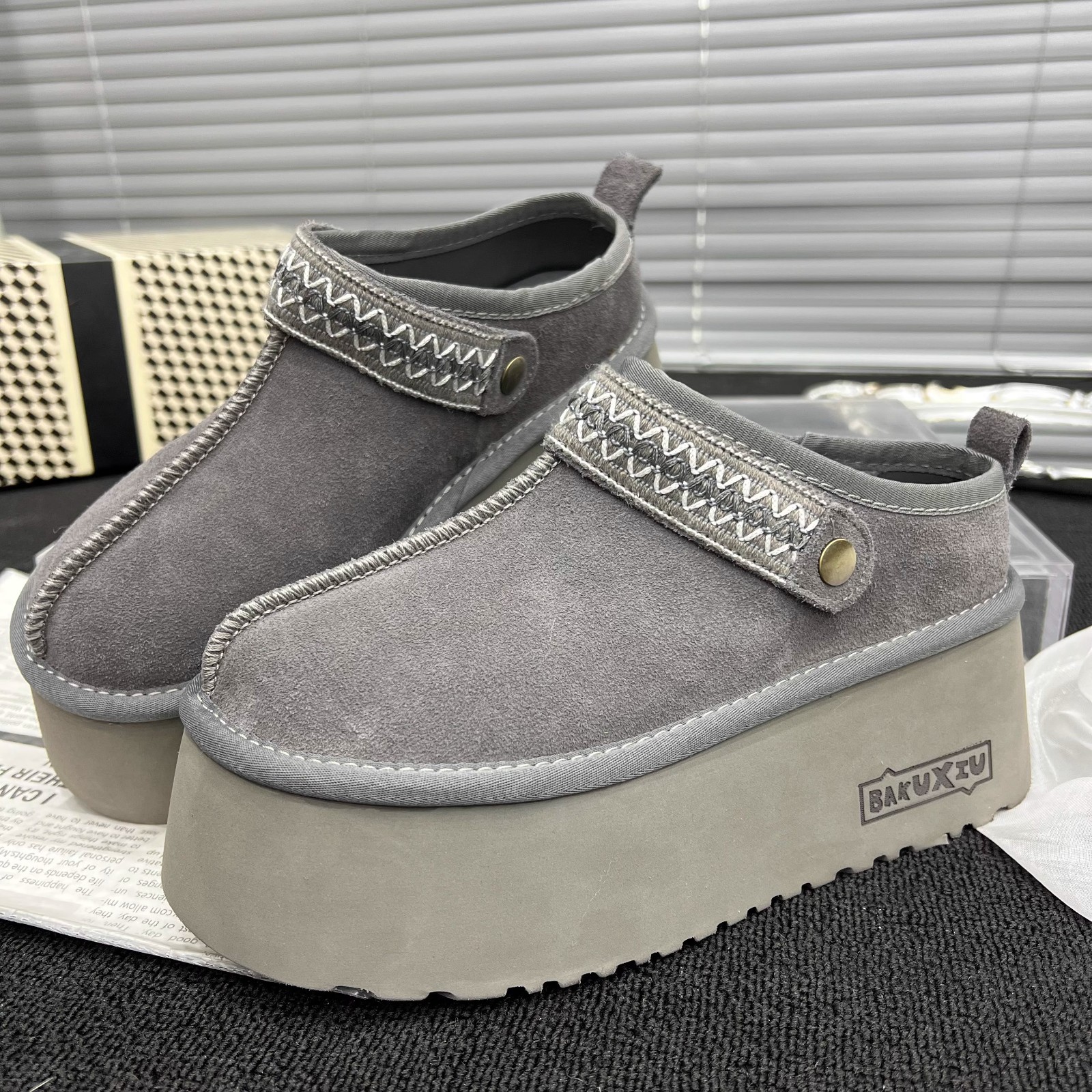 High Quality Suede Platform Women Fashion Boots 2025 Autumn New Design Versatile Height Increasing Casual Shoes Size 35 40 Grey Khaki Chestnut Free Shipping Hot Sale