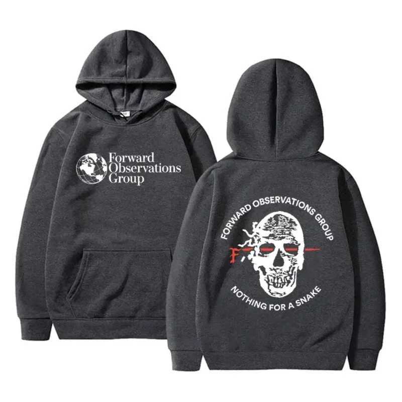 Forward Observations Group Nothing for A Snake FOG Graphic Hoodie Men Women Gothic Skeleton Vintage Hoodies Streetwear J251203