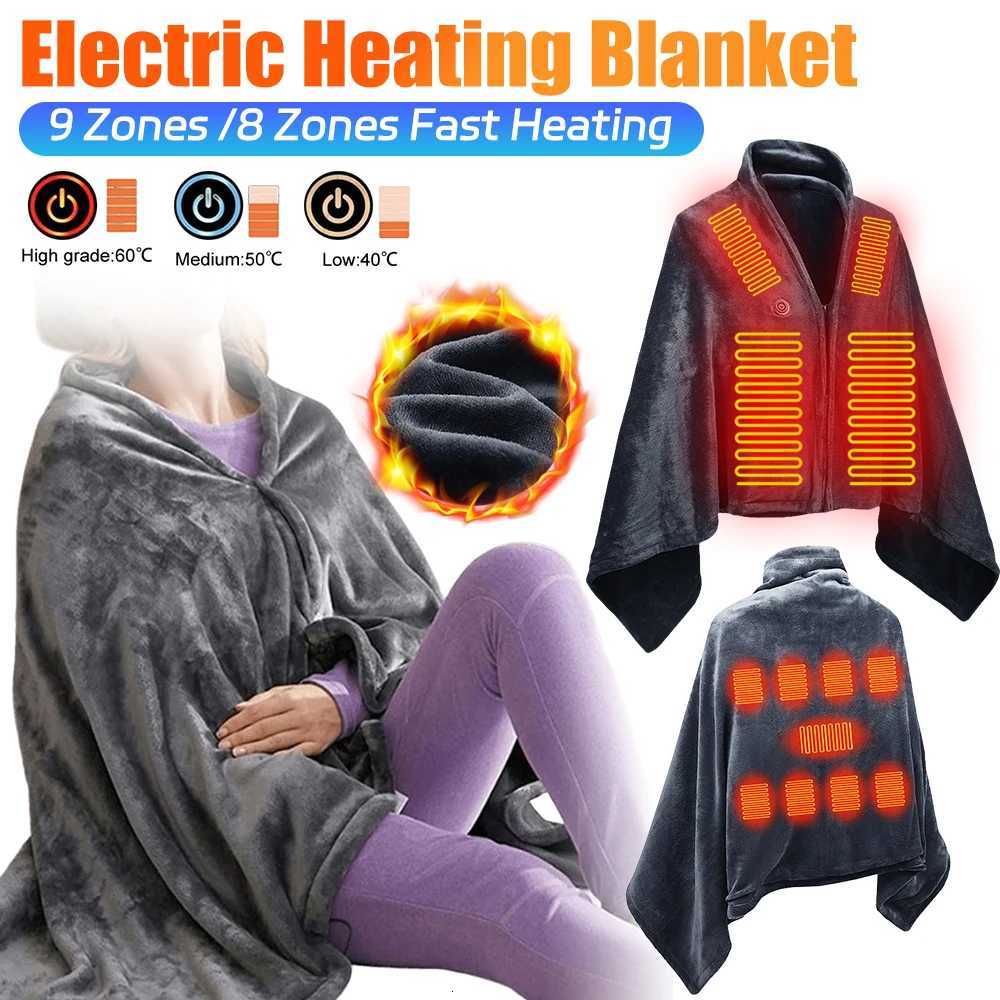 USB Electric Heated Blanket 3Heating Levels Fleece Heated Blanket Portable Body Warmer Blanket Quickly Heated Cape Pad forOffice Y251014