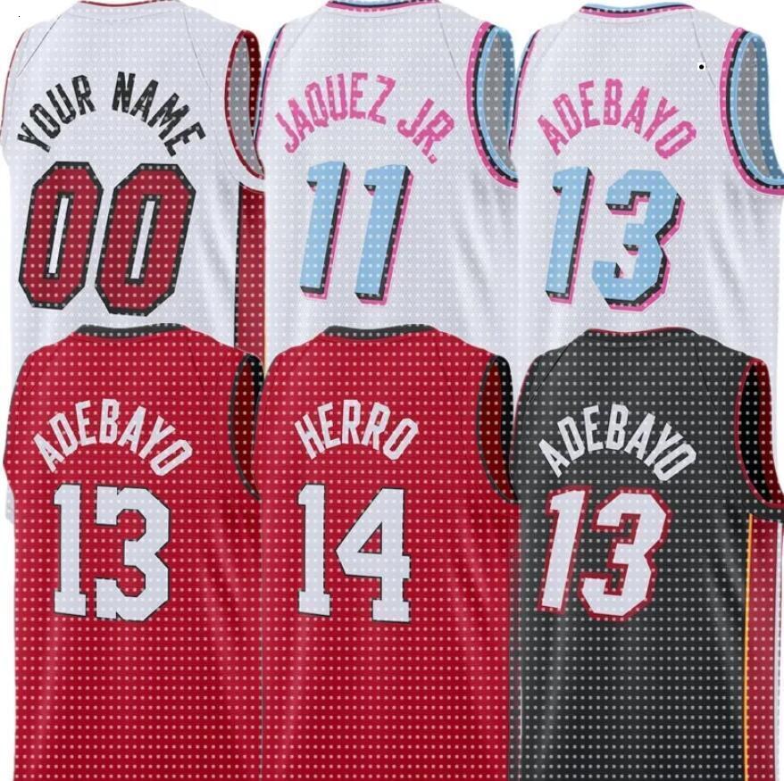 Heat Jersey customs Basketball Herro Wiggins Kelel Ware Terry Rozier Jaime Jaquez Jr. Bam Adebayo Duncan Robinson Davion Mitchell Kevin Love Kyle Anderson Alec Burks