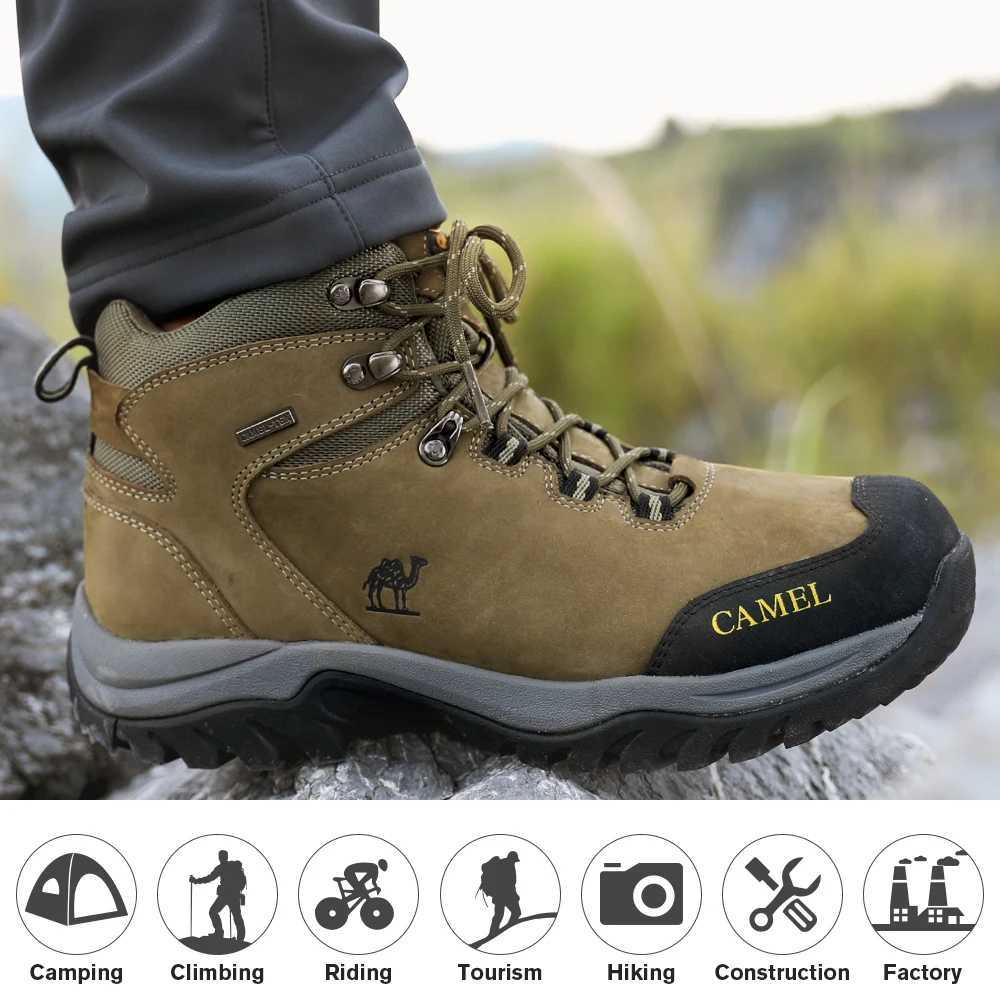 GOLDEN WaterPROof Hiking Shoes Men and Women Outdoor AntiSlip Climbing Trekking Shoes for Men 2023 LEather Hiking Boots C251014