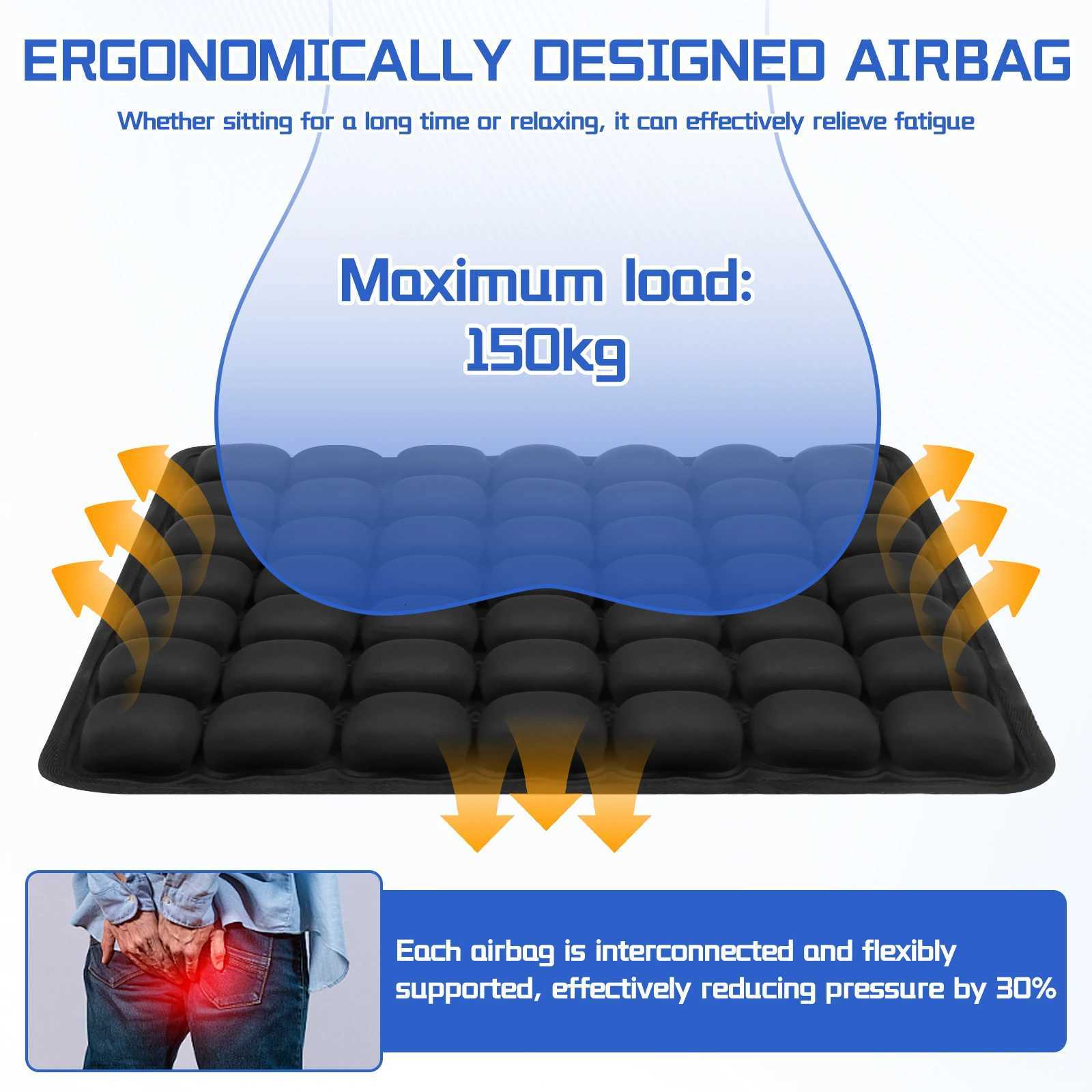 Air Bags Travel Cushion High Rebound Pressur 3D Air Cell Seat Cushion Lightweight Breathable for Car Office Chair Home C251014