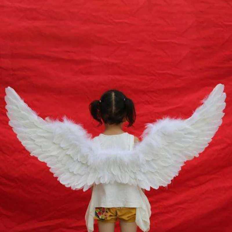 Kids Adult Party Swallow White Angel Feather Wings Halo Magic Wands Cosplay Elastic Straps Wedding Halloween Birthday Props C251014