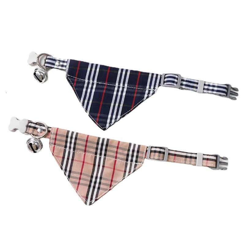 Pet collar Designer Cat Dog Leash Luxury triangular bandage Cotton polyester blend Pets travel equipment set