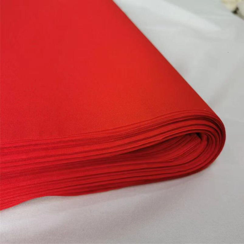 Pure Polyester Handmade DIY Brushed White Cloth for Wedding and Celebration Red Scarf Fabric Wholesale