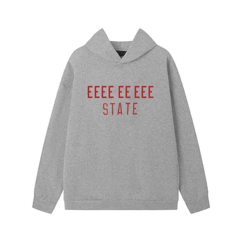 FW24 Luxury Design Mens Hoodies Chest Two Rows Letter Hoodies Designer Brand Mens High Street Cotton Oversized Hoodie Set J251014