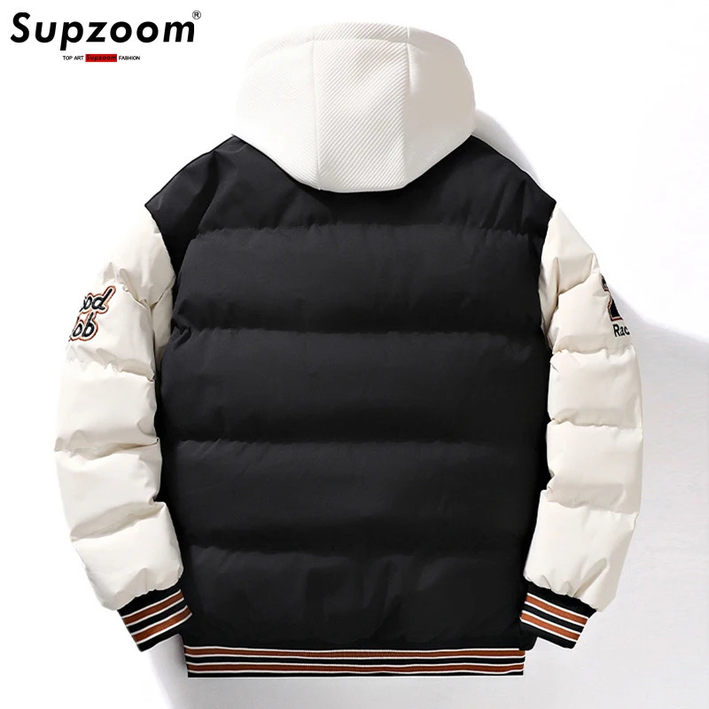 Supzoom Arrival Casual Embroidery Mens Winter Trendy Twopiece Hooded Bread Suit Couple Cottonpadded Jackets And Coats 251011