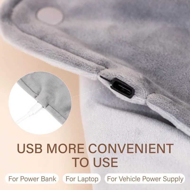 USB Thermostatic Hand Warmer for Winter Office and Home Use Shawl Warm Hands and Legs Short Velvet Fabric Heating Blanket Y251014
