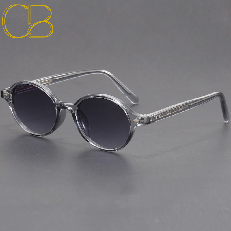 Designer Oval Sunglasses Women Small Round Glasses Retro Vintage Men Y2K Cool Niche Circular High-end Sturdy Metal inlay UV400 Protection anti blue li