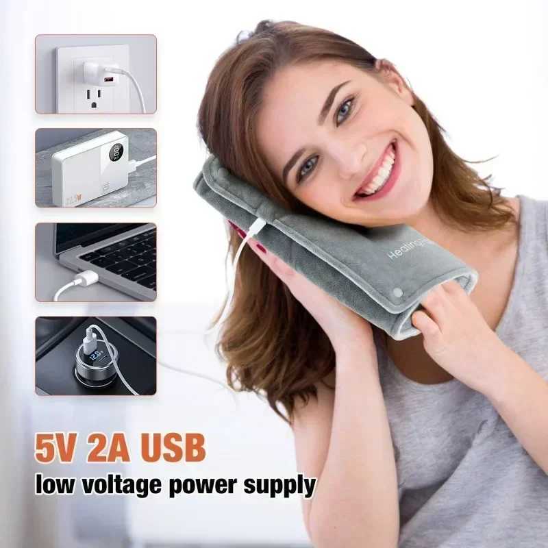 Portable Electric Heating Pad for Hands Feet Fast Heating Lumbar Leg Warmer USB Powered Washable Super Soft Blanket Y251014