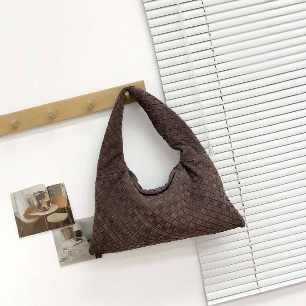 Luxury bag Genuine Leather Woven New Suede Dumpling Large Capacity Handbag Cowhide Single Shoulder Underarm Bag for Women
