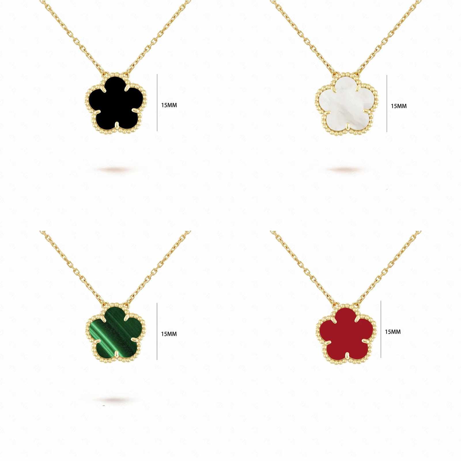HighQuality Natural Stone Shell Five Flower Necklace Simple Flower Jewelry Necklace Exquisite For Wan Girl Party JewelryW251014