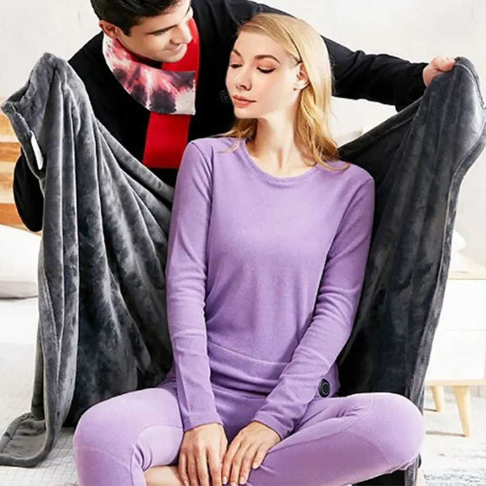 USB Heated Blanket 3 Heating Level Adjustable Heated Shawl Throw Blanket Coral Velvet Fast Heating Leg Blanket for Home Office Y251014