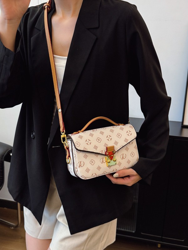 2025 crossbody bag senior sense retro women's handbag hot chain shoulder bag all kinds of clash color small bag