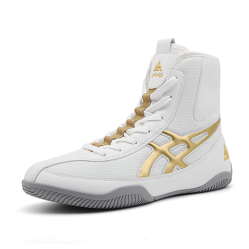 2025 New men's Boxing Shoes with Multi functional Mid tube Sports Wrestling Fighting Sanda Running Comprehensive Strength Training Shoes