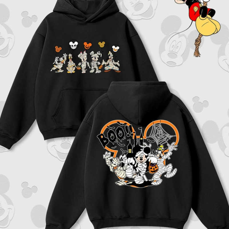 Disney Mickey and Minnie Donald Duck Goofy Pluto and Figaro Hoodies Men and Women Loose Autumn and Winter Jumper Sweater H251014 - view 3