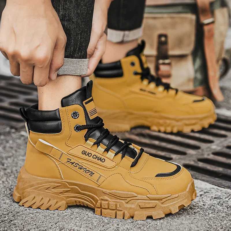 Working Shoes Men Mens Boots Offer Work Safety Shoes Military Man Tactical Boots Men Motorcycle Boot Mens Ankle Army Shooes C251014
