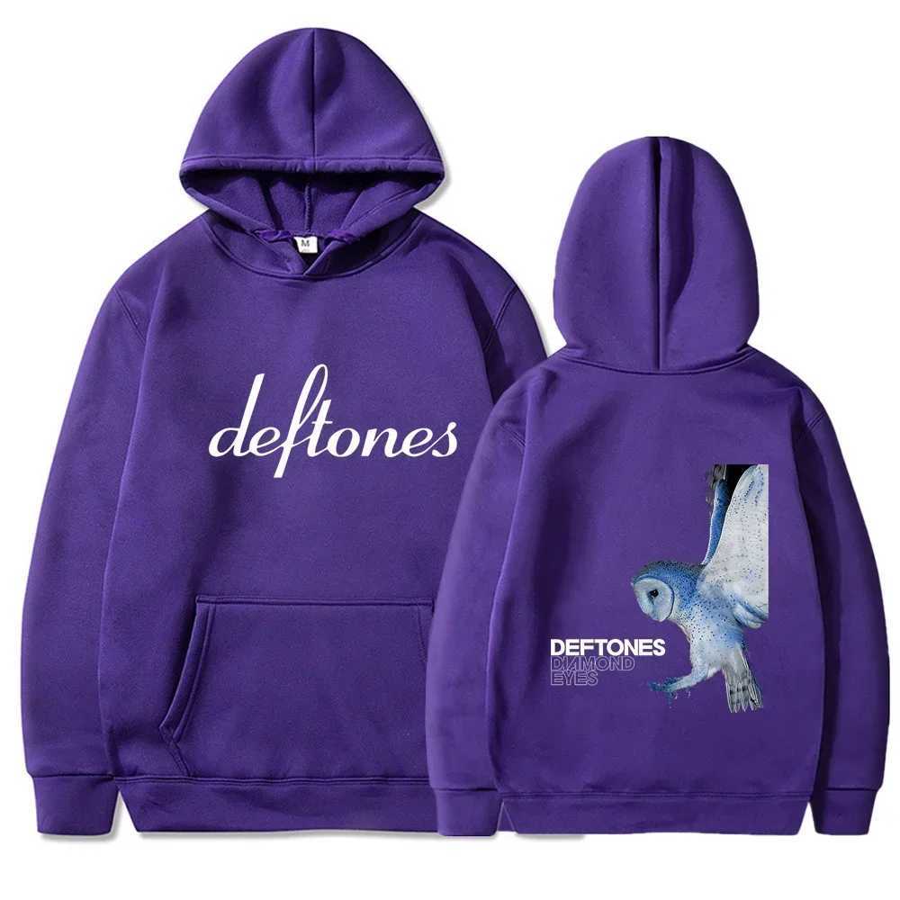 2025 Deftones Hoodie Autumn Winter Casual Loose ONeck Long Sleeve Hoodie Men Women Fashionable Warm Fleece Sweatshirts Unisex J251014
