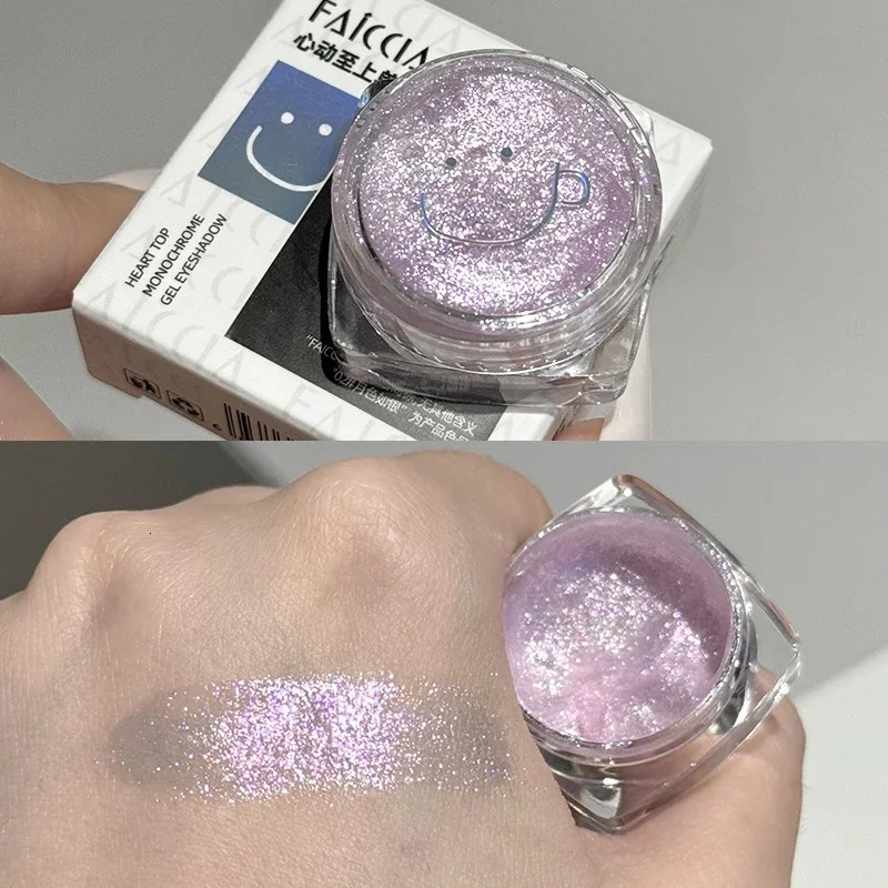 6 Colors Glitter Eyeshadow Gold Pink Eye Shadow Highlighter Silkworm Long Lasting Waterproof Shimmer Multicolor Liquid Eyeshadow 251010