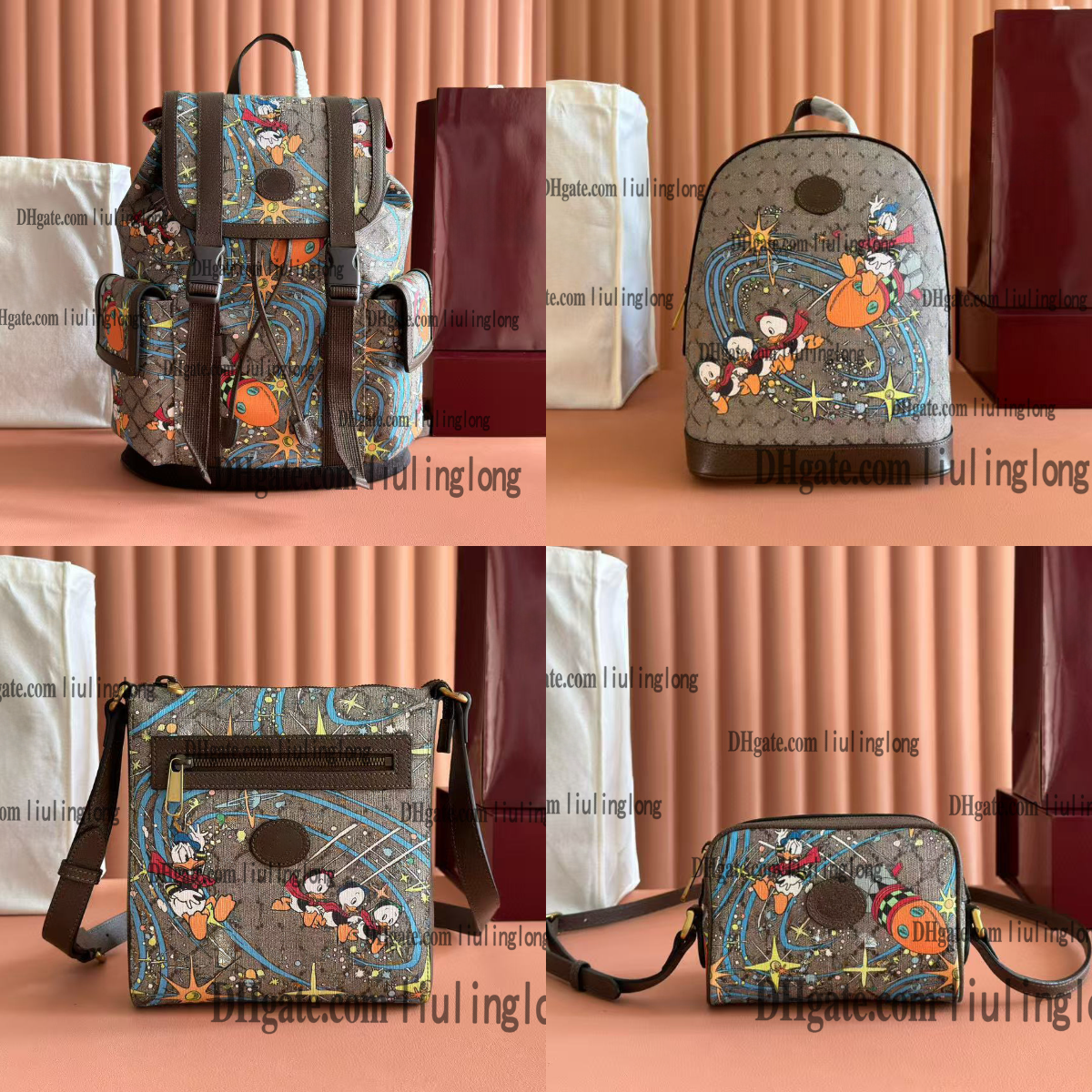 designer bag women luxury shoulder bags mouse backpack bag cartoon character high quality fashionable messenger purse leather exquisite handmade cross body