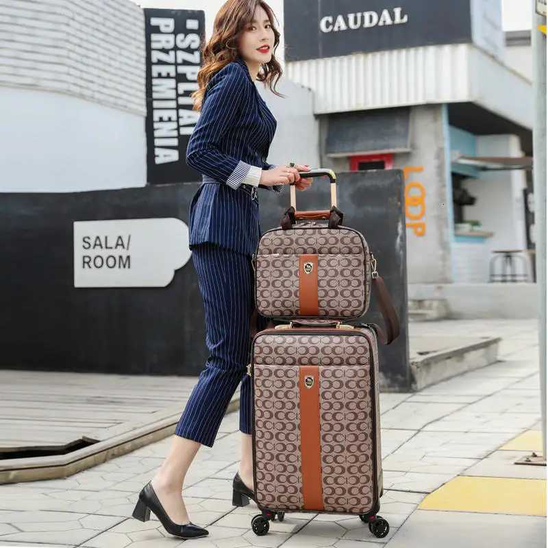 High Grade Suitcase female fashion male travel luggage pull rod box trolley carry on with handbag luxury 162024 boarding caseW251014