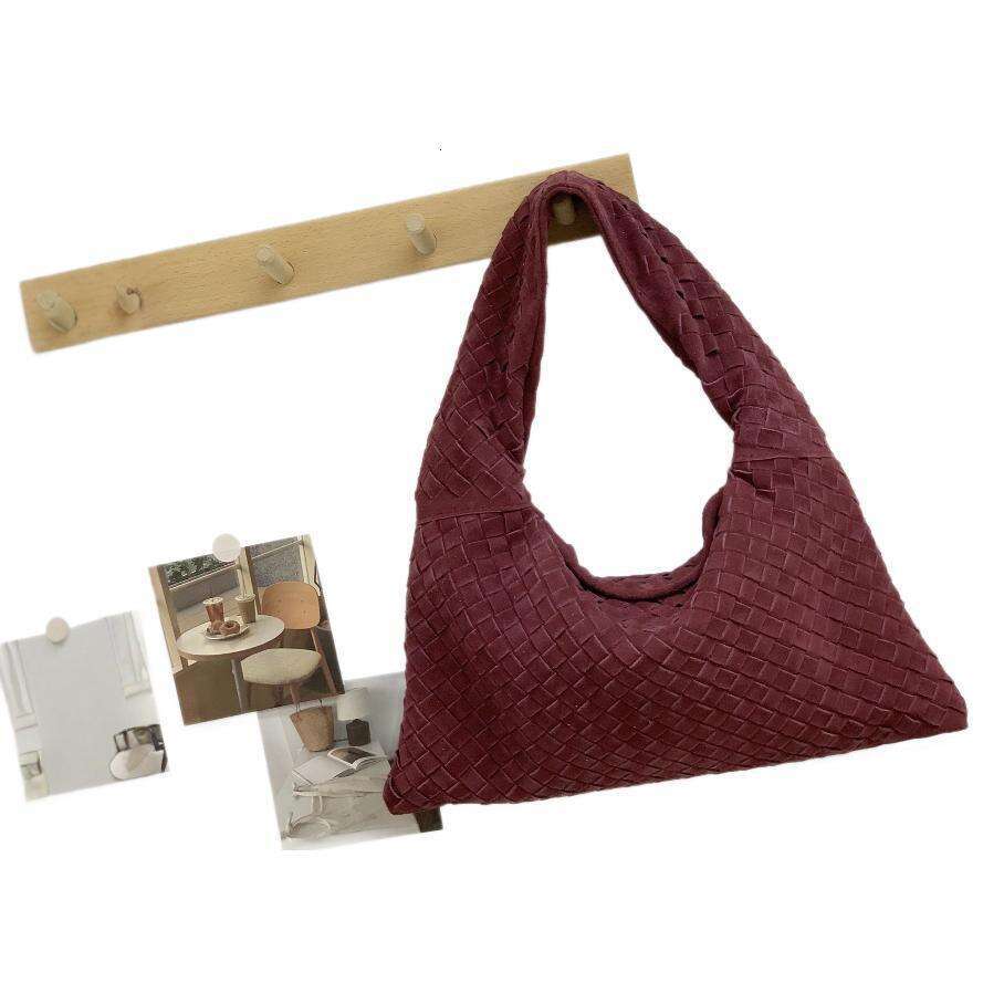 Luxury bag Genuine Leather Woven New Suede Dumpling Large Capacity Handbag Cowhide Single Shoulder Underarm Bag for Women