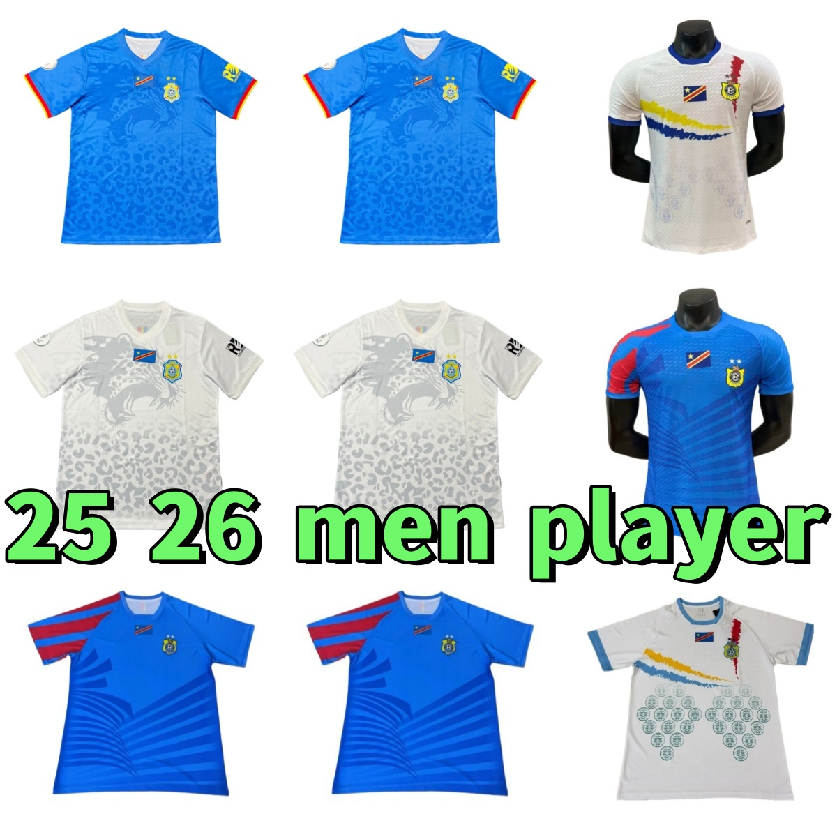 2026 DR Congo soccer jerseys 26 27 Democratic Republic of the Congo national team football shirt T.BONGONDA F.MAYELE MESCHACK KALULU MASUAKU home away jersey