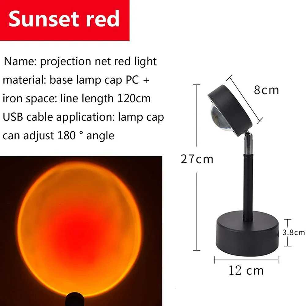 Projector Led Night Light USB Rainbow Sunset Red Sun Projection Desk Lamp for Bedroom Bar Coffee Store Wall Decoration Lighting Z251014