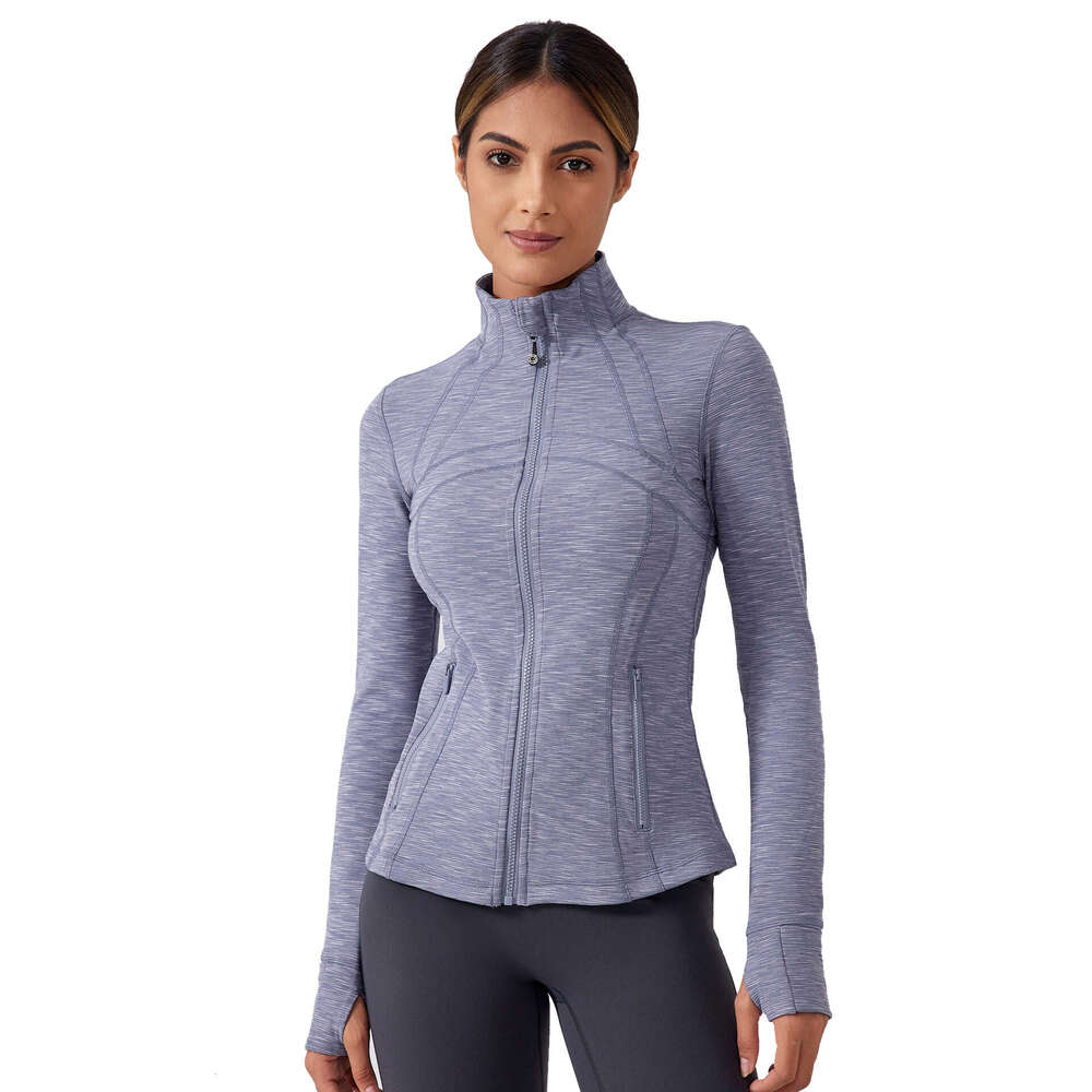 Autumn New Yoga Jacket for Women Running Cycling Sports Long Sleeve Slim Fit Stand Collar Fitness Clothing DAW182