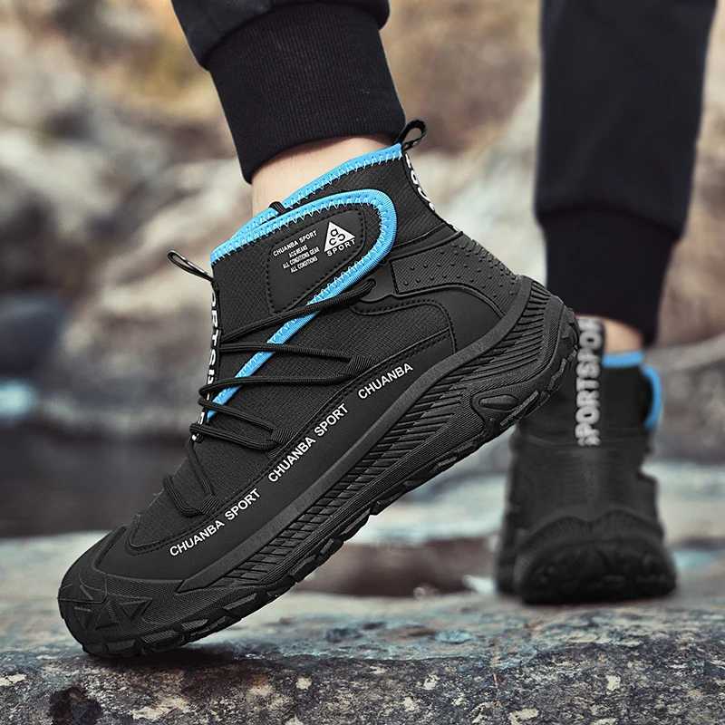 Mens Hiking Shoes Outdoor High Top Work Boots Man Green Trekking Boots Men Casual Walking Sneakers NonSlip Climbing Shoes 2025 C251014