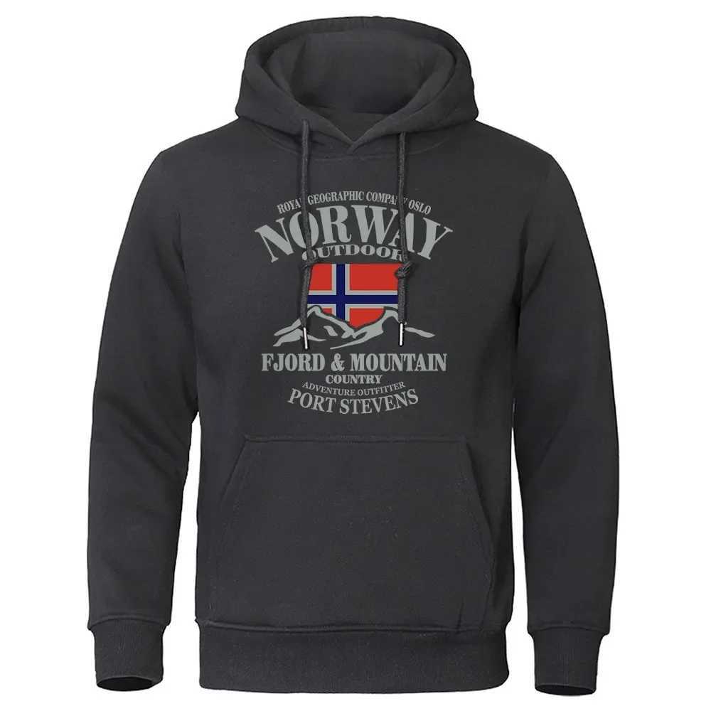 Norwegian Fjord Mountain fashionable and comfortable mens and womens hooded sweater autumn and winter printed hooded shirt J251203