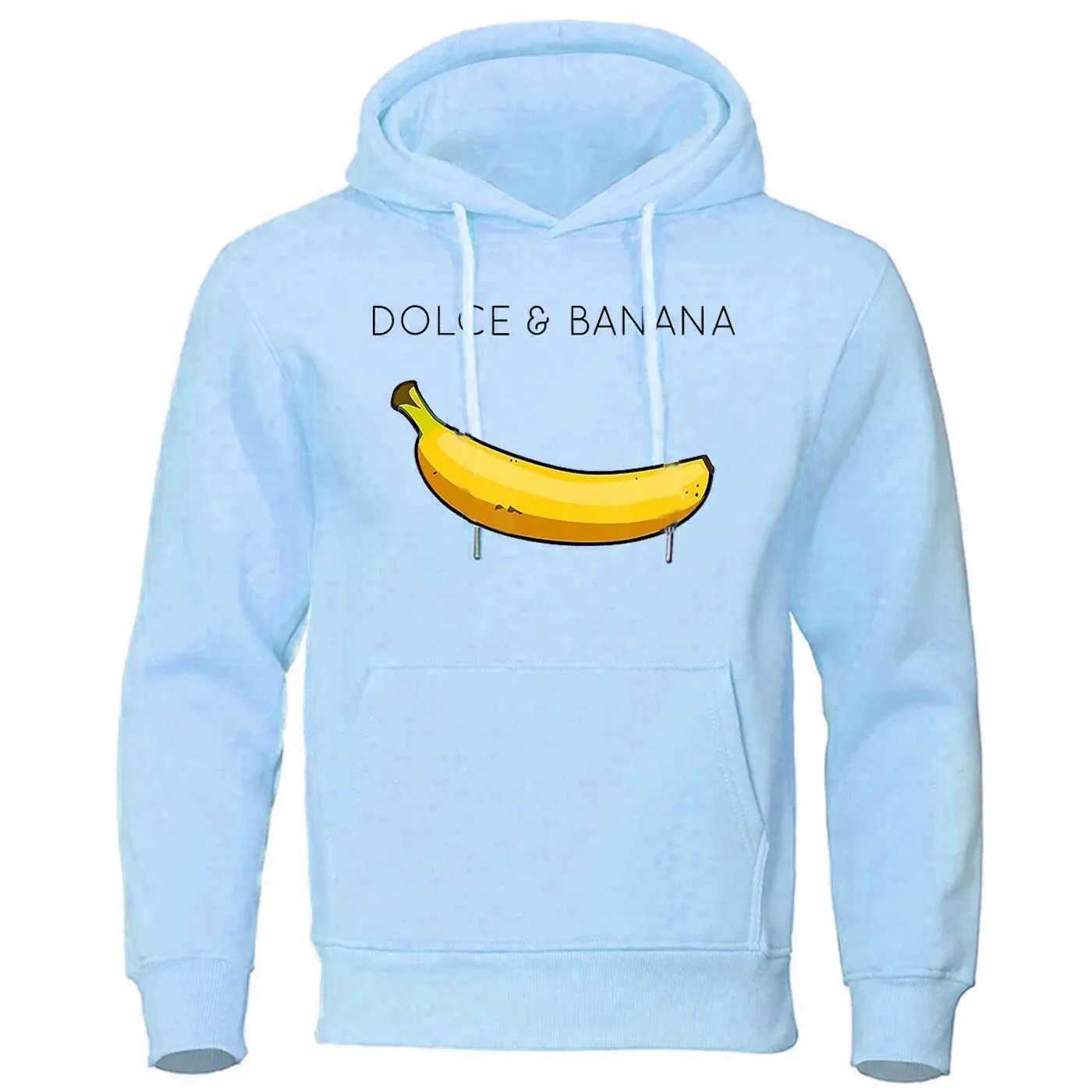 2025 Autumn Man Hoodies Dolce Banana Print Pullover Pocket Pullover Sweater Fashion Casual Sweatshirt Loose y2k Clothing J251014
