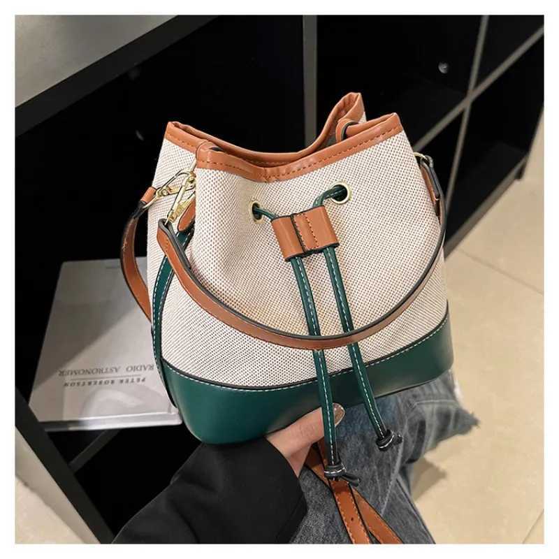 Canvas Bucket Bag Luxury Designer Handbags Wen PU Shoder Bag Fi Crossbody Daily Cmuting Tote Bag D251014