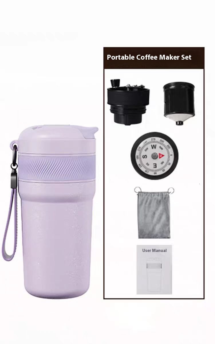 Crank Portable Hand Brew Cup Integrated Machine Dormitory Outdoor Coffee Grinder