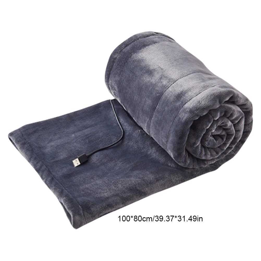 Heated Electric Blanket USB Heated Blanket 39 X 31 In Flannel Heating Blanket Fast Heating Warming Blanket for Home Office Use Y251014