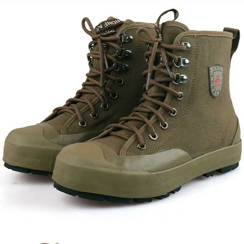 Couple Antipuncture Hightop Hiking Shoes Mens Canvas Training Sneakers Site Labor Rubber Boots Outdoor Climbing Ankle Botas C251014