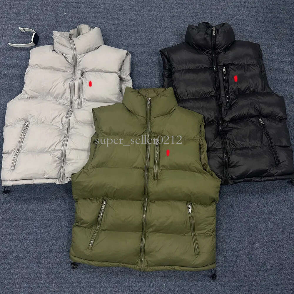 Designer Mens Womens Jacket Embroidery Polo Stand Collar Vest Hoodie Outdoor Warmer Vests Autumn Winter Windproof Cotton Jackets Casual Men Slveless Gilet Coat